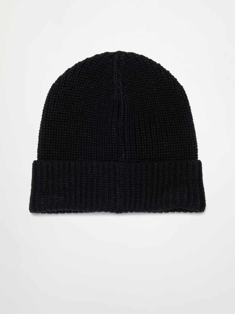 Bonnet en laine mélangée avec écusson KID - NOIR - MAX&Co. - 2