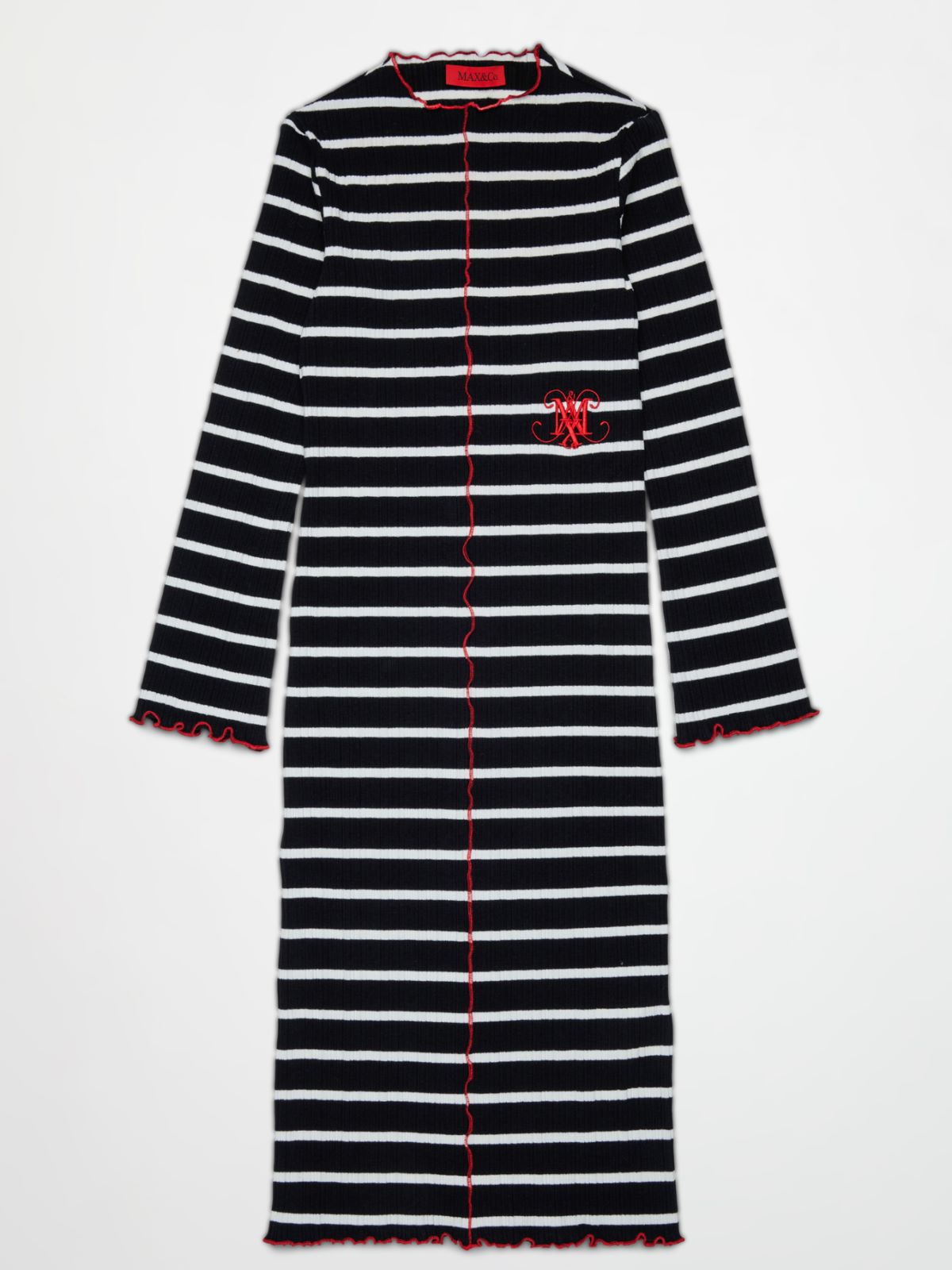 Striped dress with logo KID - BLACK - MAX&Co.