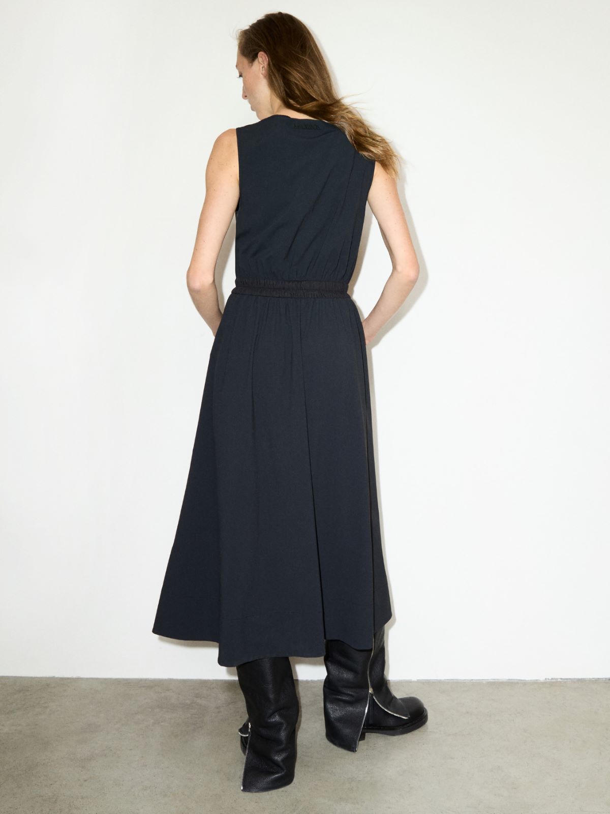 Technical-jersey midi dress - BLACK - MAX&Co.
