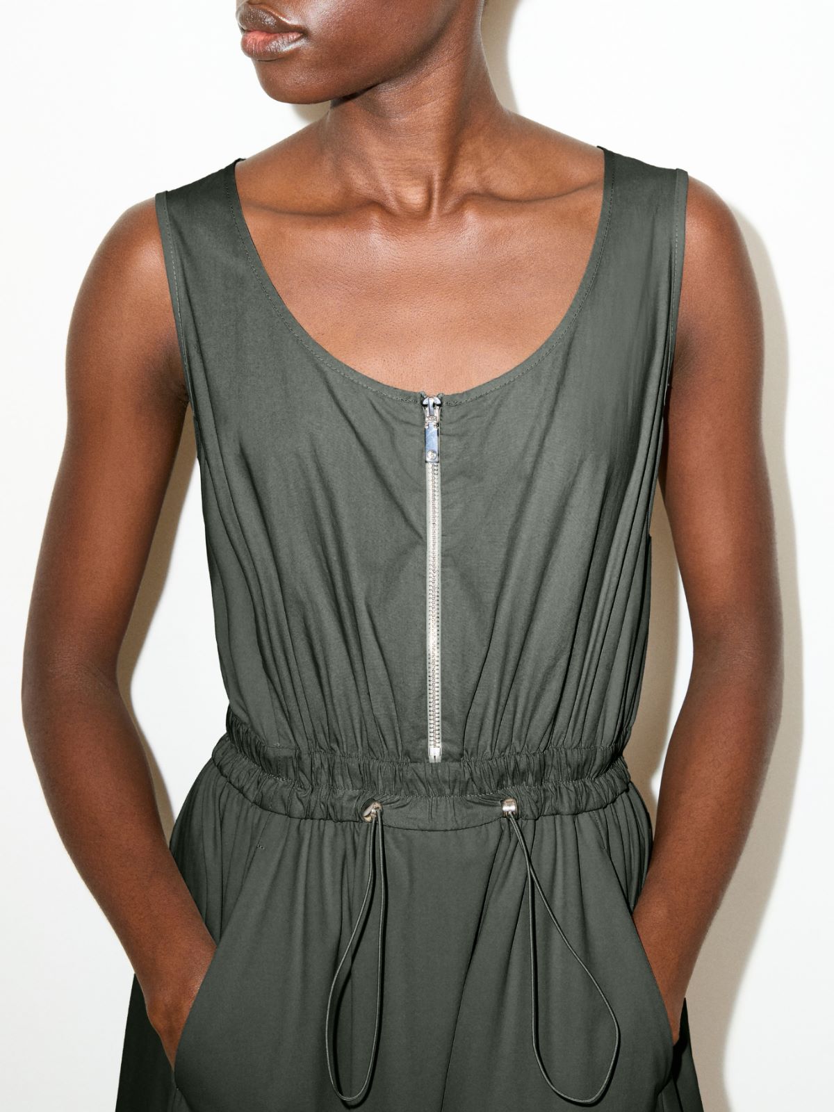 Technical-jersey midi dress - KAKI - MAX&Co.
