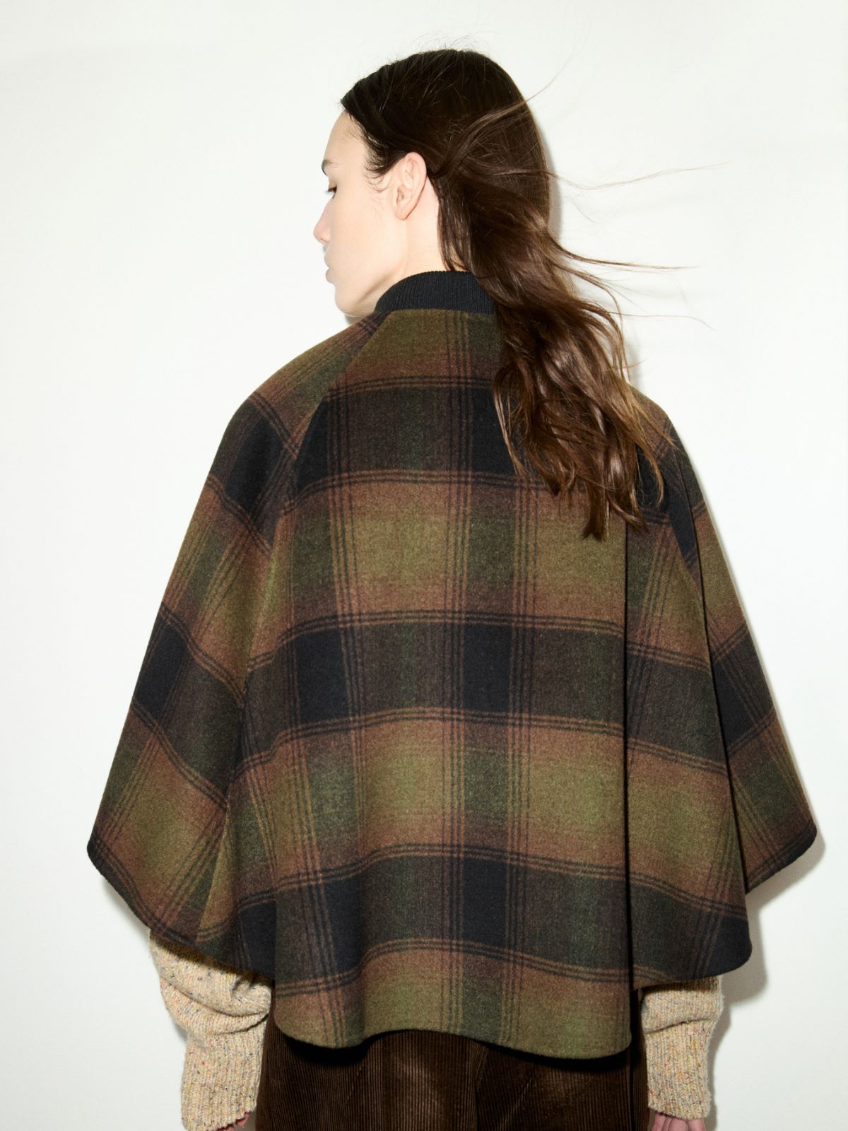 Reversible double-faced cape - GREEN - MAX&Co. - 2