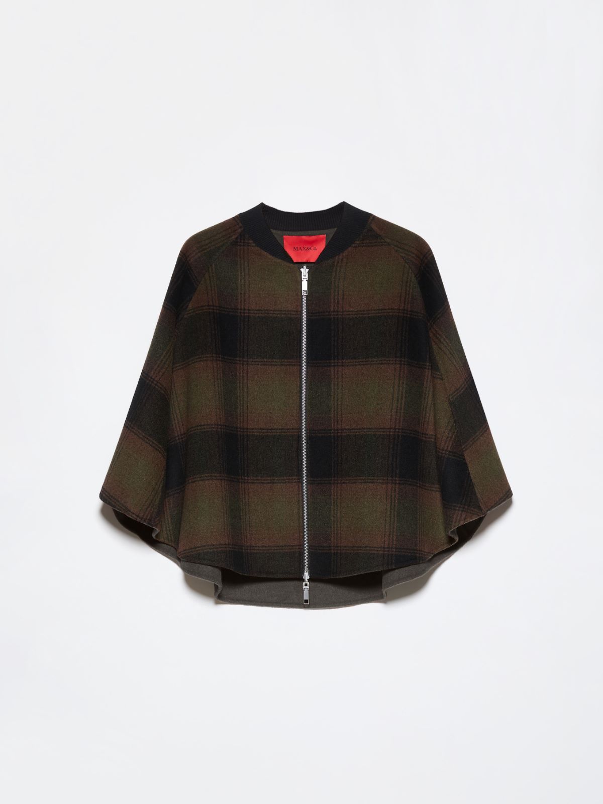 Reversible double-faced cape - GREEN - MAX&Co.