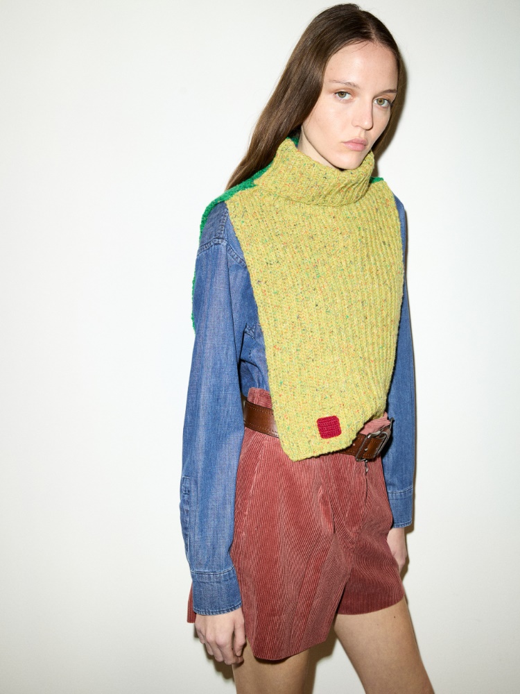 Wool-tweed collar - ACID YELLOW - MAX&Co. - 4
