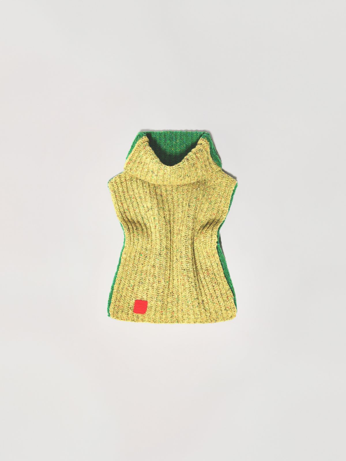 Wool-tweed collar - ACID YELLOW - MAX&Co.