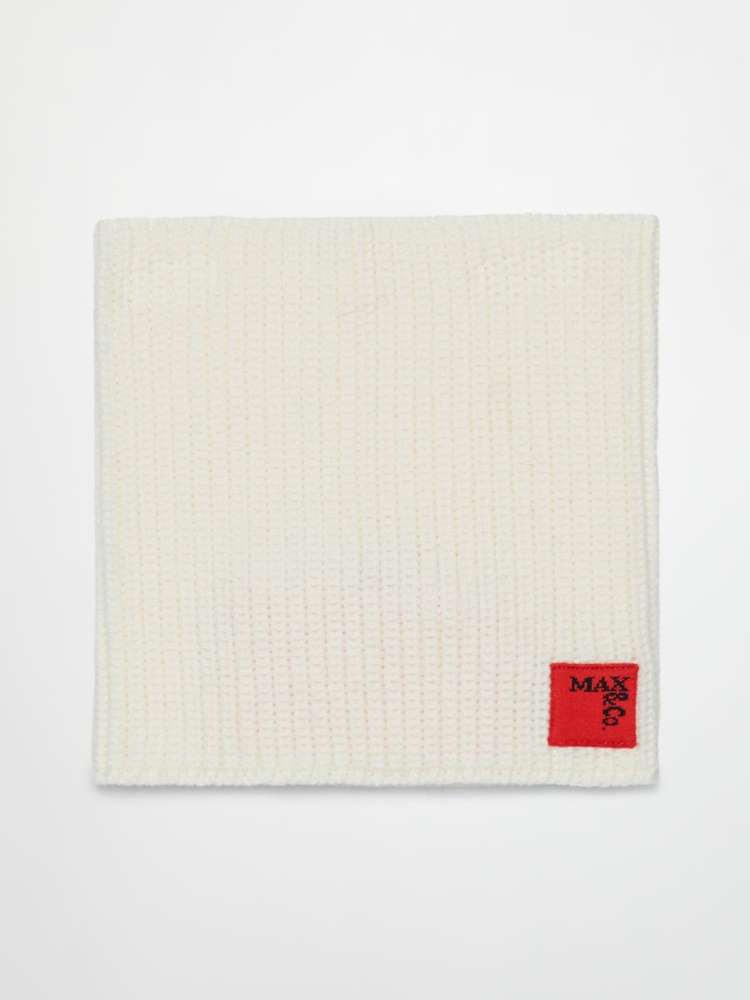 Col en maille de laine avec patch KID - CREME - MAX&Co.