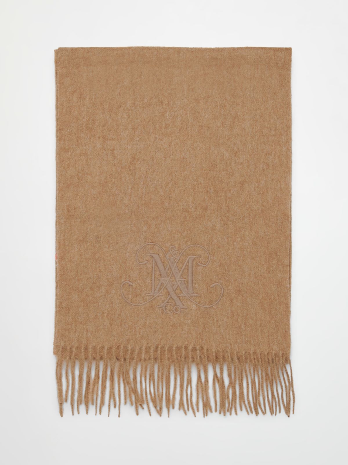 Wool scarf with embroidered logo KID - BEIGE - MAX&Co.