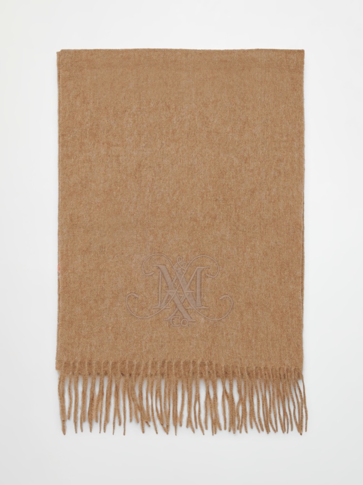 Wool scarf with embroidered logo KID - MAX&Co.