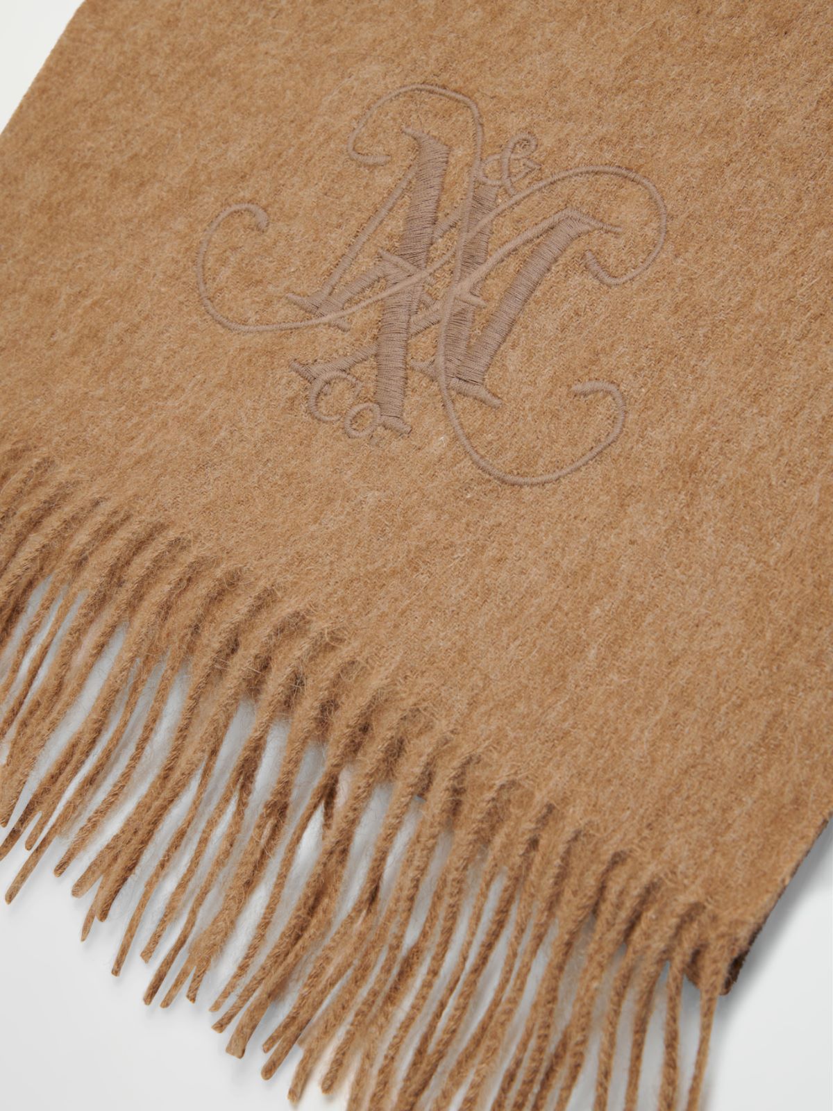 Wool scarf with embroidered logo KID - BEIGE - MAX&Co. - 3