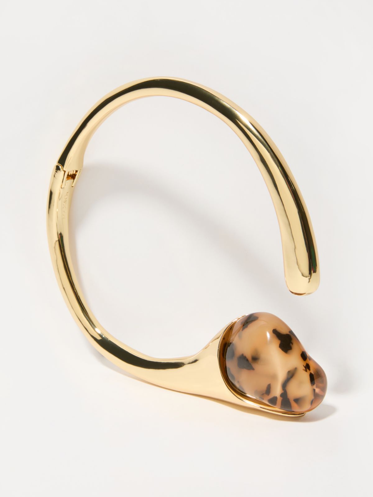 Metal and resin choker - CHOCOLATE - MAX&Co.
