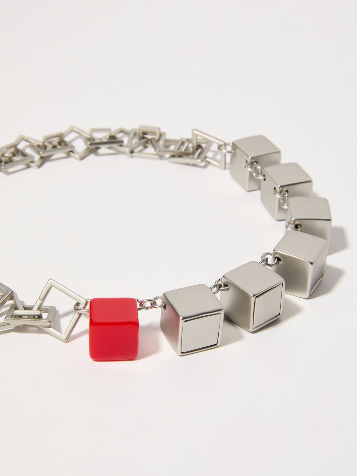 Metal and resin necklace - NICKEL - MAX&Co. - 2