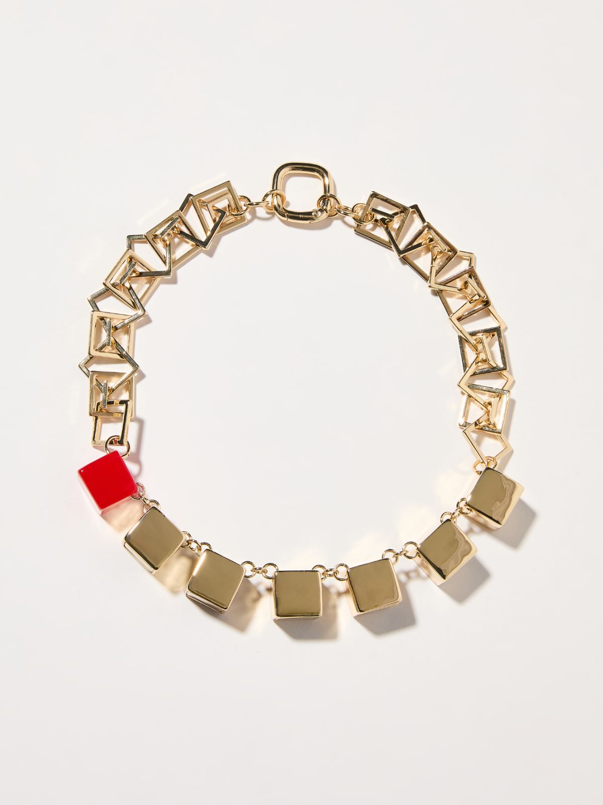 Metal and resin necklace - GOLD - MAX&Co.