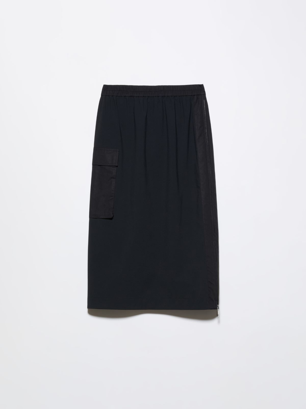 Technical-jersey pencil skirt - BLACK - MAX&Co.