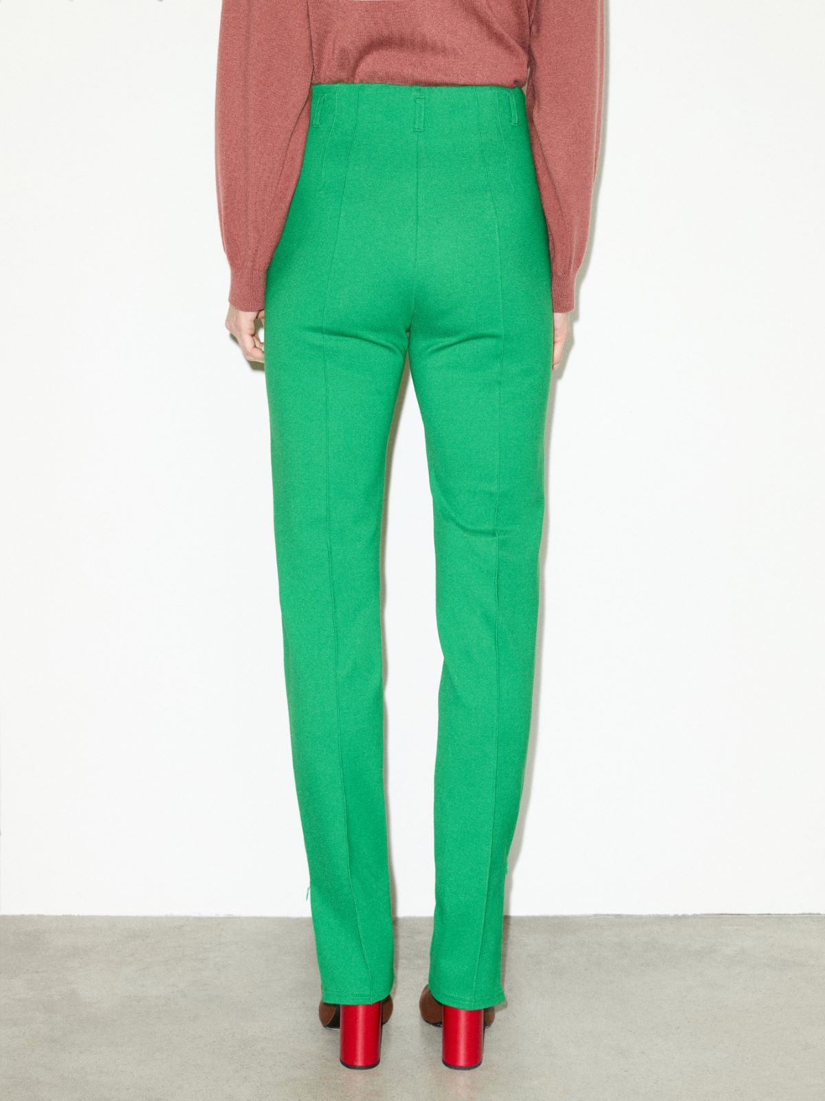 Pantalon en jersey technique fin - VERT - MAX&Co. - 2
