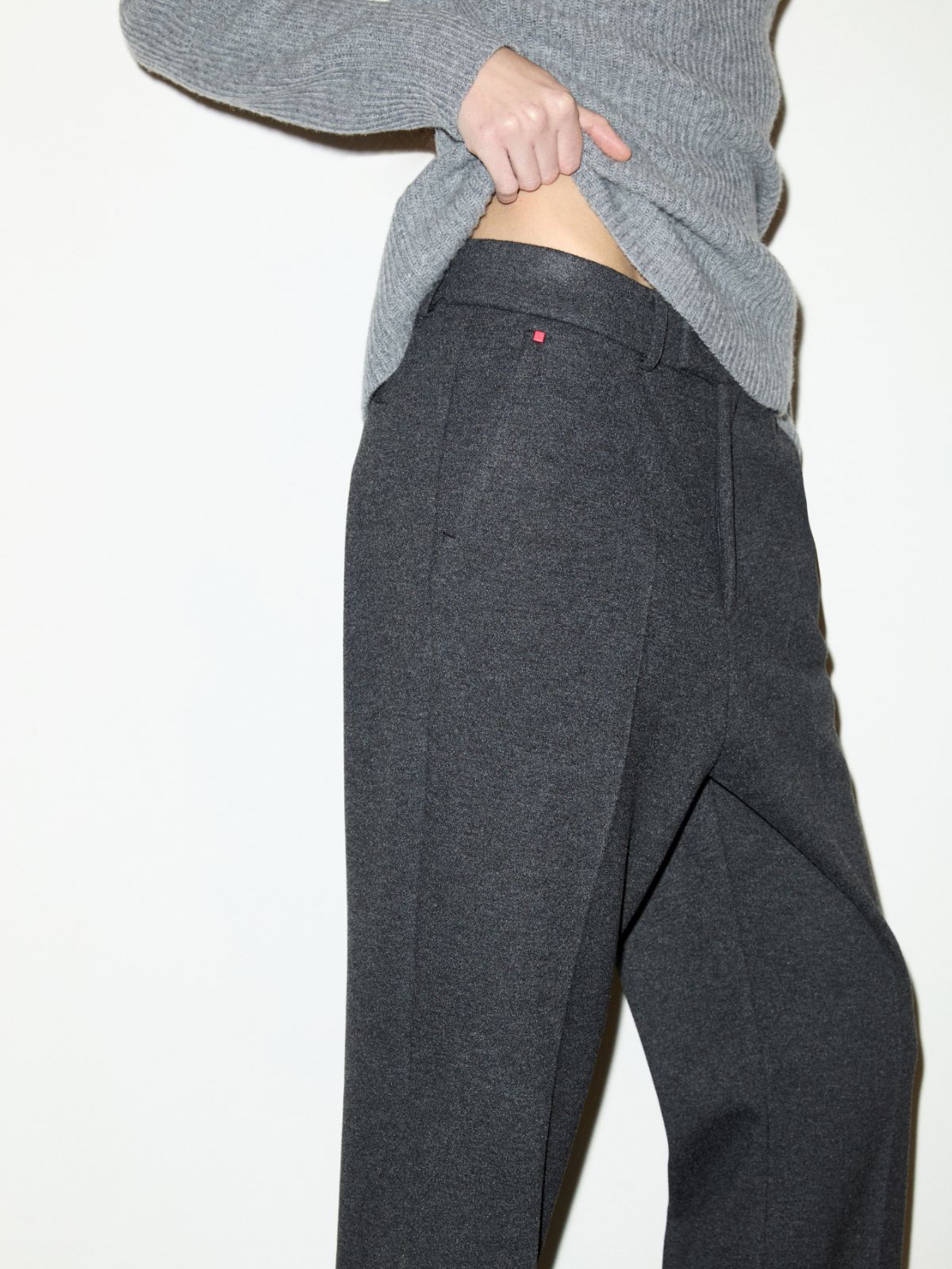 Flannel-jersey trousers - BLACK - MAX&Co. - 3
