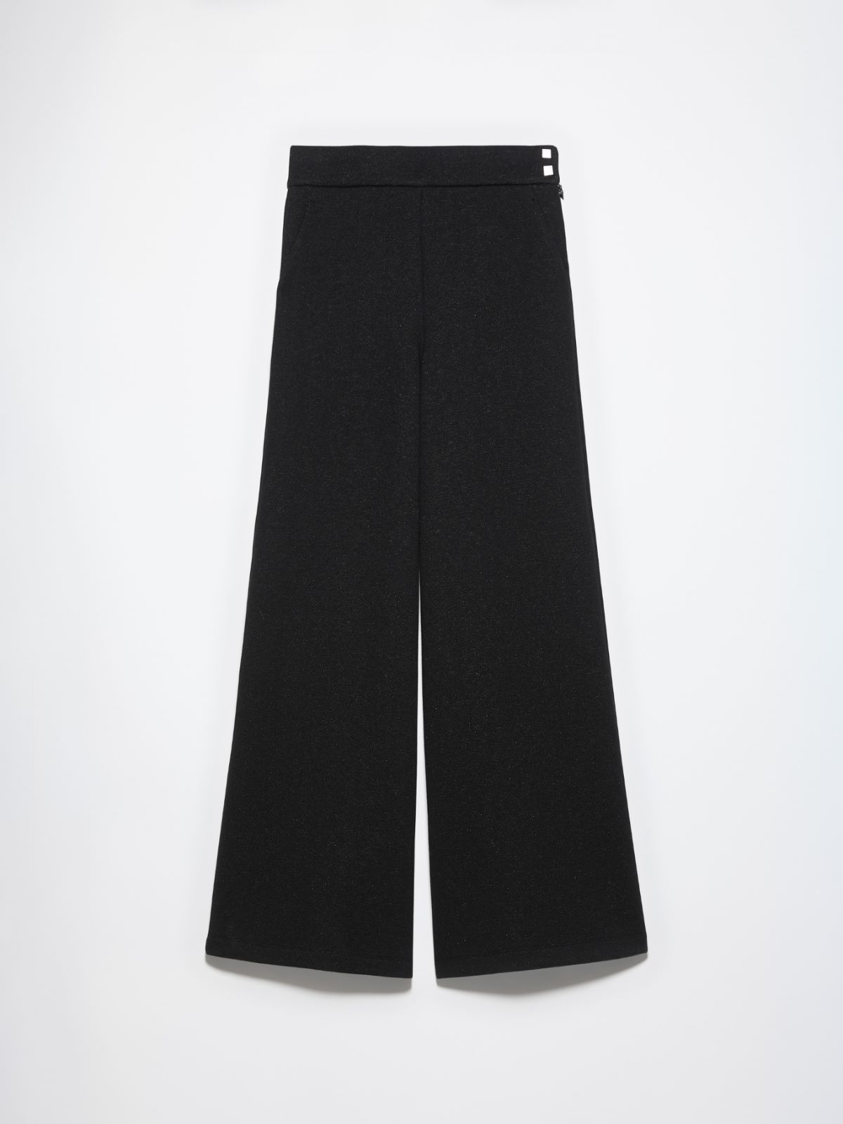Wide-leg tweed-jersey trousers - BLACK - MAX&Co. - 5