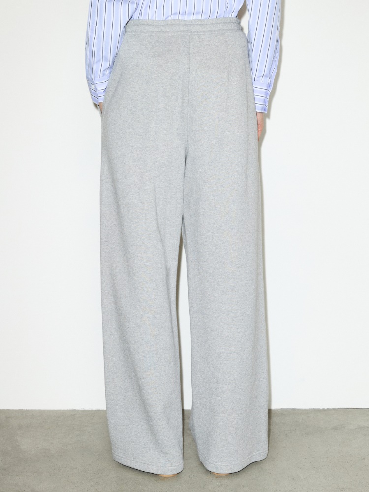 Pantalon de jogging en polaire de coton - GRIS MELANGE - MAX&Co. - 2
