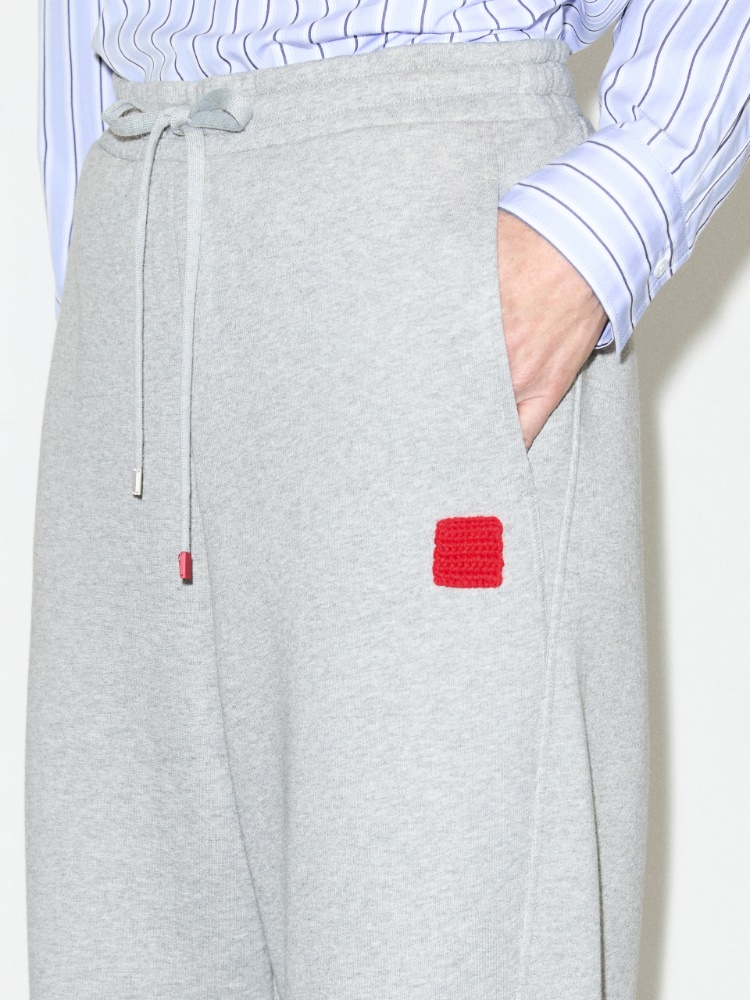 Pantalon de jogging en polaire de coton - GRIS MELANGE - MAX&Co. - 3