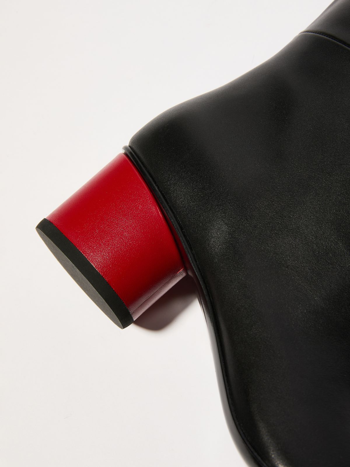 Midi-heeled leather boots - BLACK - MAX&Co. - 3