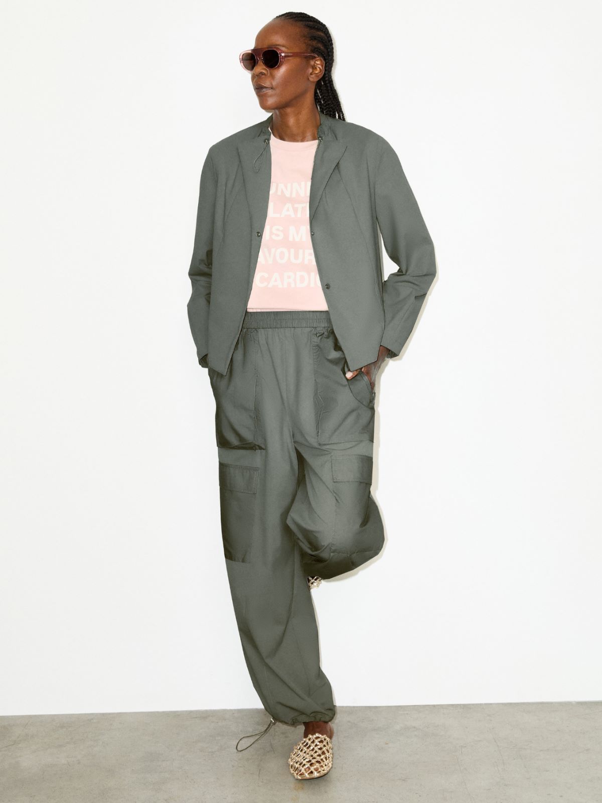 Technical-jersey jacket - KAKI - MAX&Co.
