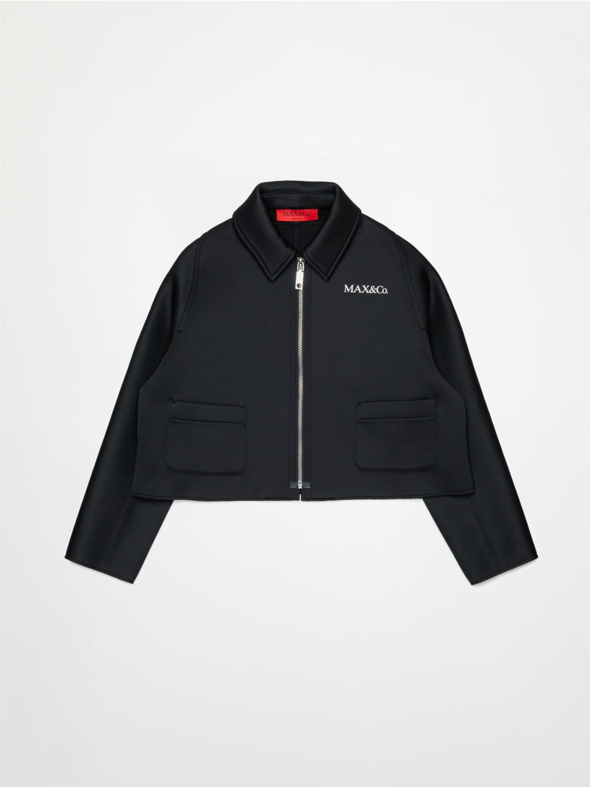 Short jacket with printed logo KID - BLACK - MAX&Co.