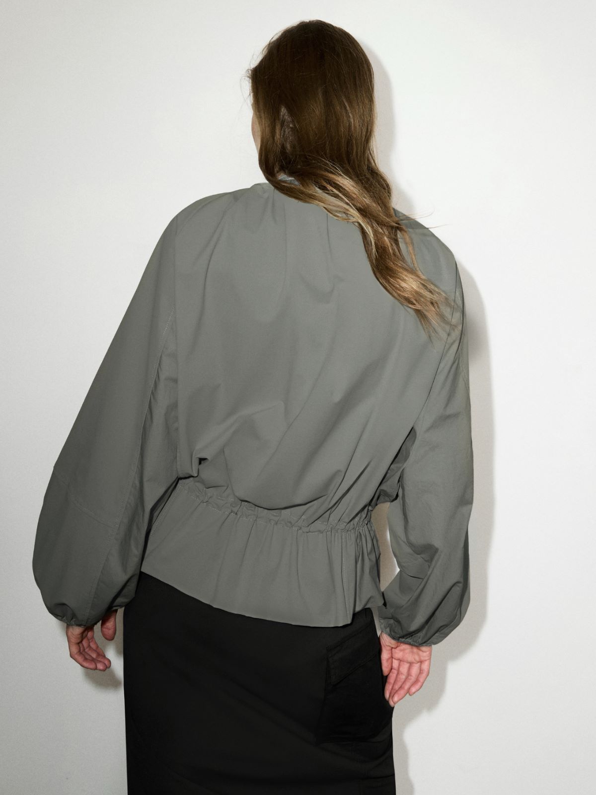 Drawstring jersey jacket - KAKI - MAX&Co.