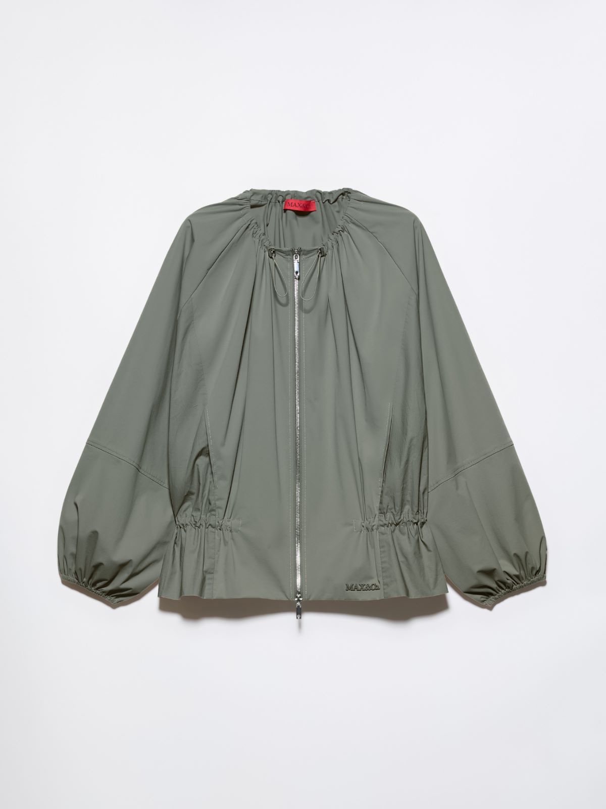 Drawstring jersey jacket - KAKI - MAX&Co.