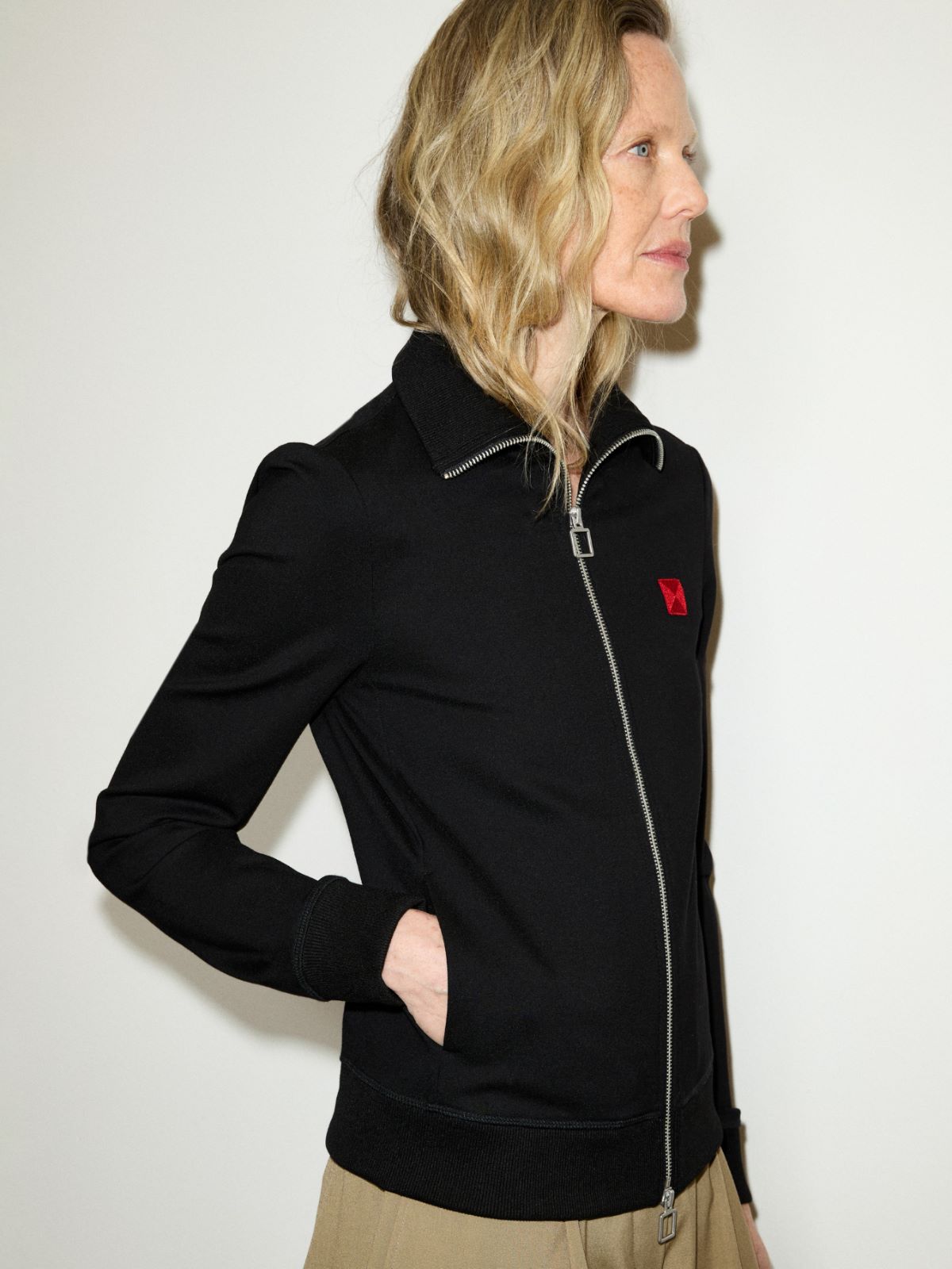 Technical-jersey sweatshirt - BLACK - MAX&Co. - 4