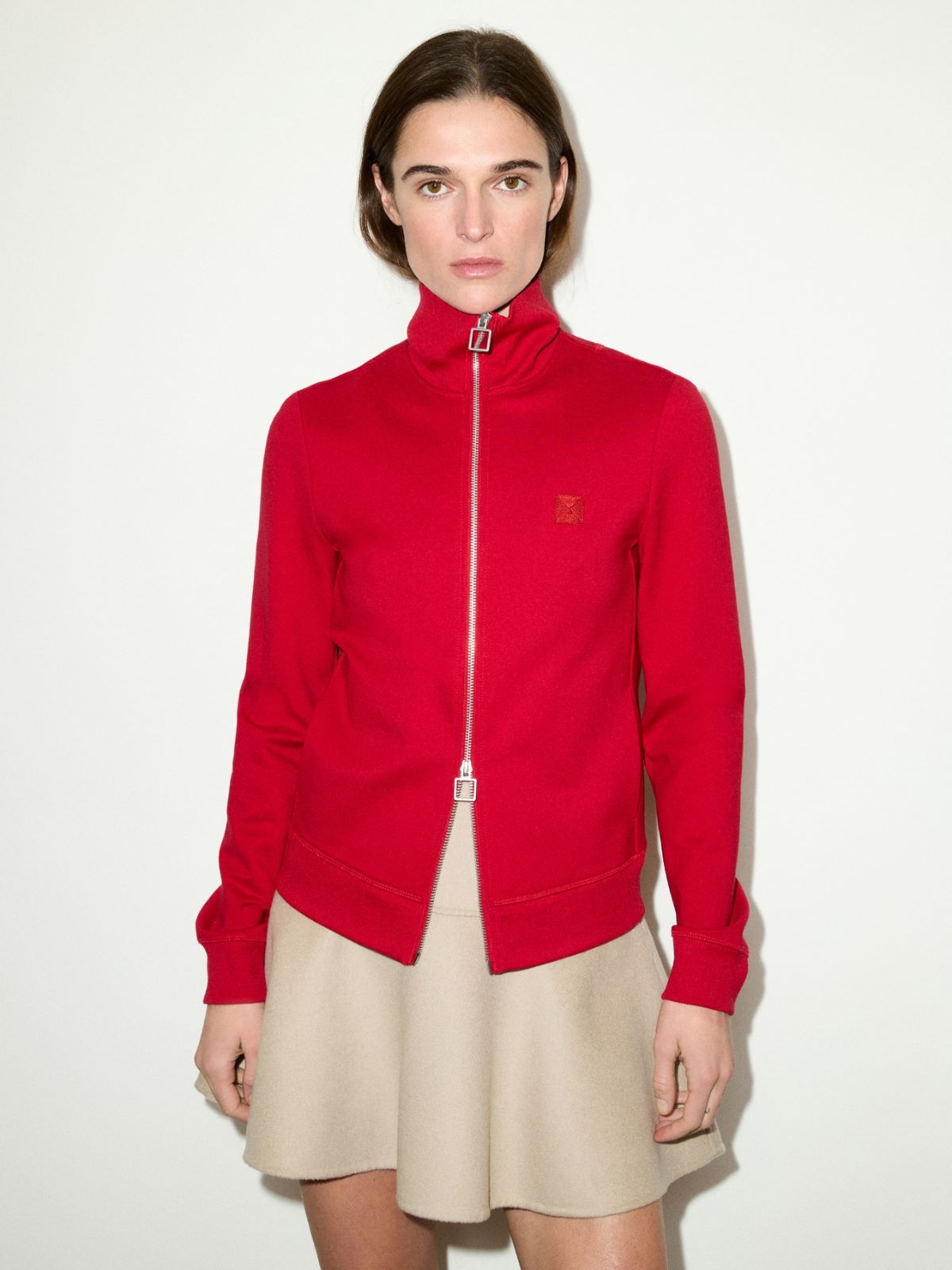 Technical-jersey sweatshirt - RED - MAX&Co.