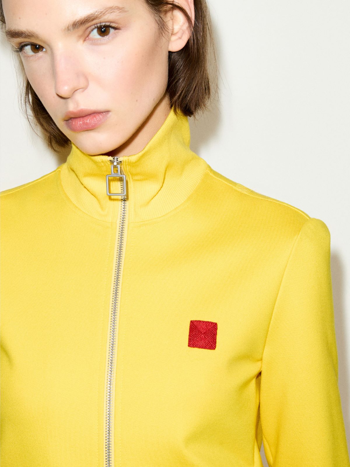 Technical-jersey sweatshirt - YELLOW - MAX&Co. - 4