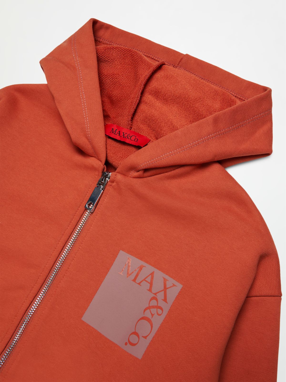 Sweat à fermeture zippée complète avec logo KID - ARGILE - MAX&Co. - 3
