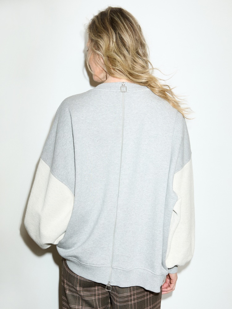 [ネンボ]  オーバーサイズ コットン スウェット シャツ - MELANGE GREY - マックスアンドコー公式オンラインショップ - 2