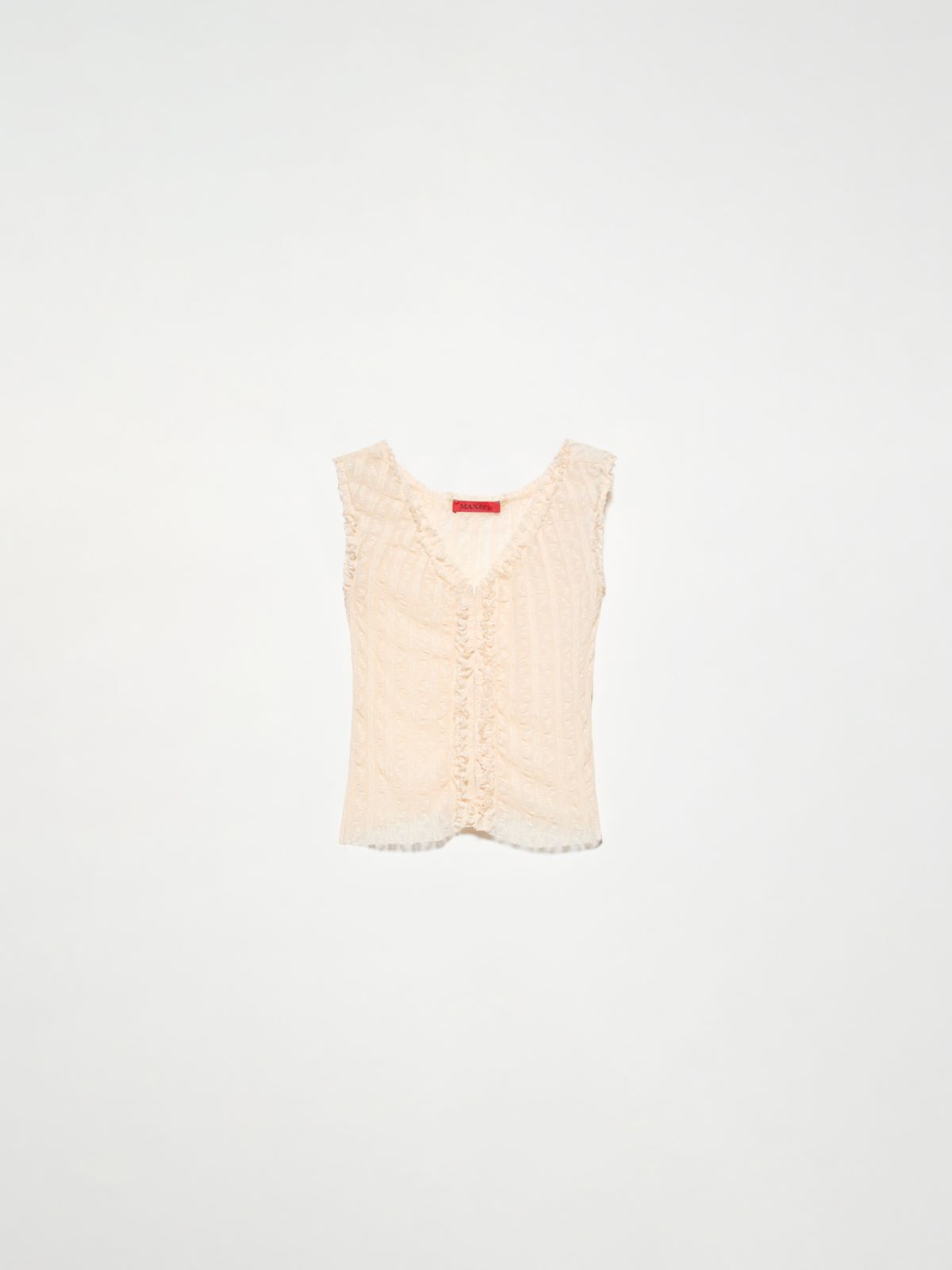 Lacy jersey top - ECRU - MAX&Co.