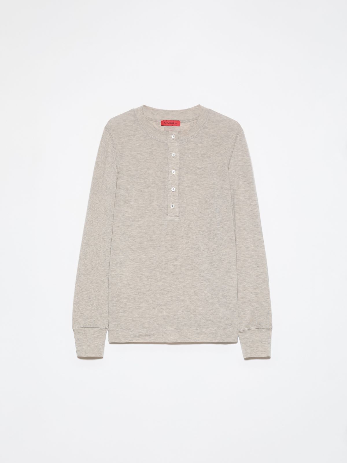 Fluid jersey henley shirt - OFF-WHITE - MAX&Co. - 6