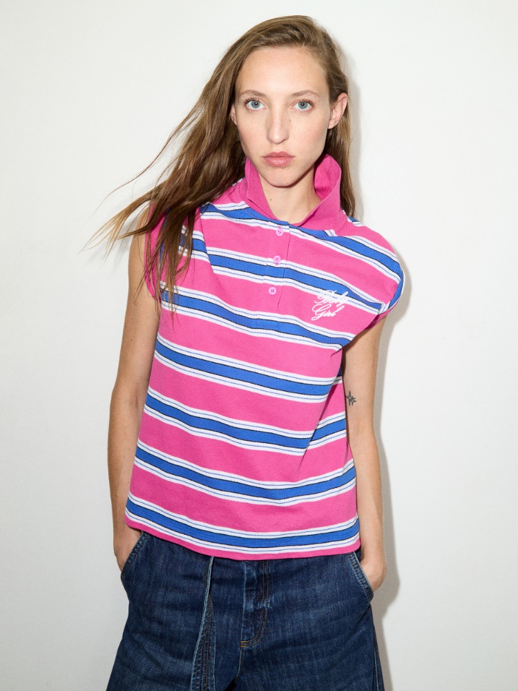 Striped embroidered polo shirt - MAX&Co.