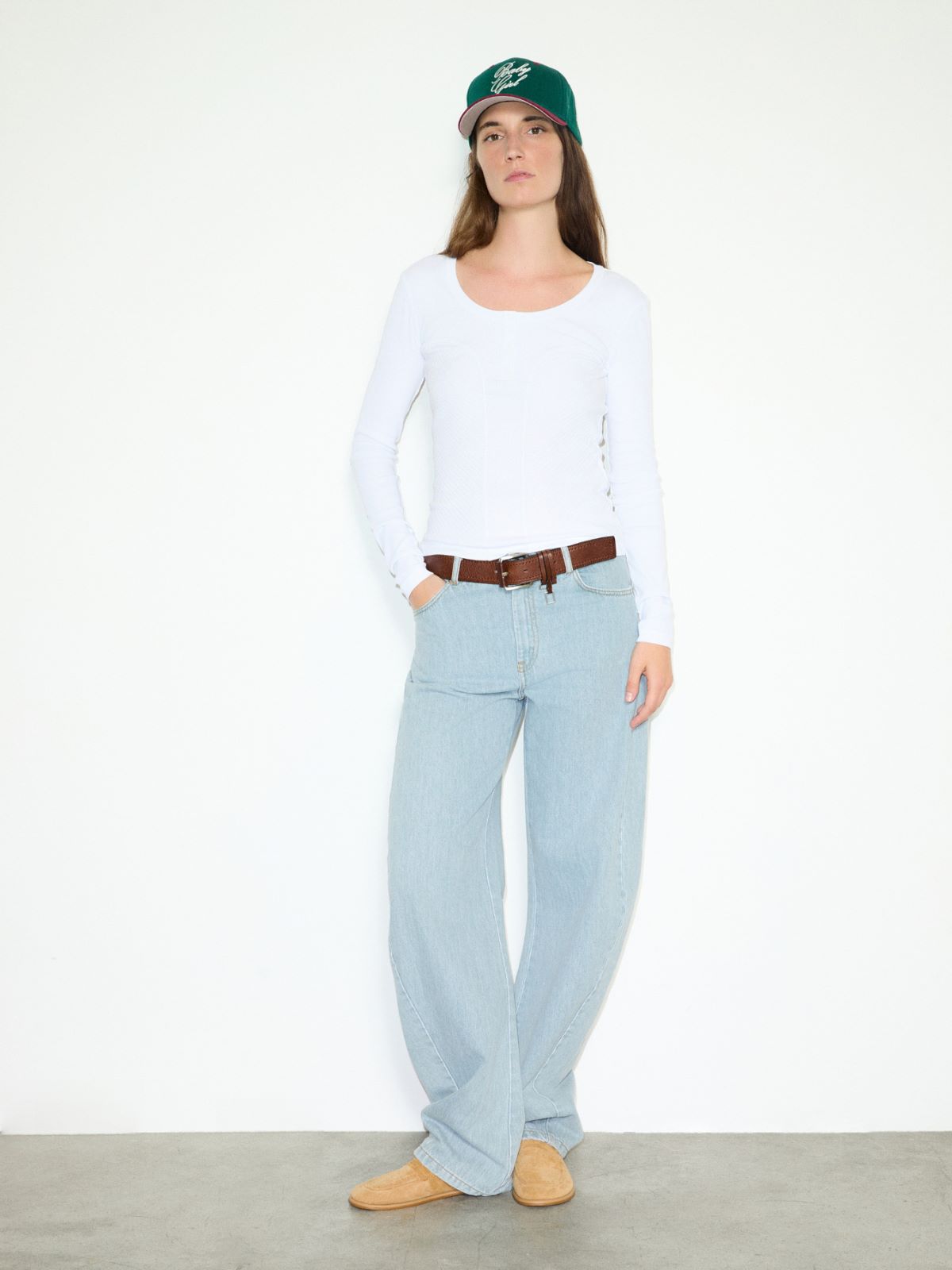Slim-fit granddad top - OPTICAL WHITE - MAX&Co. - 4