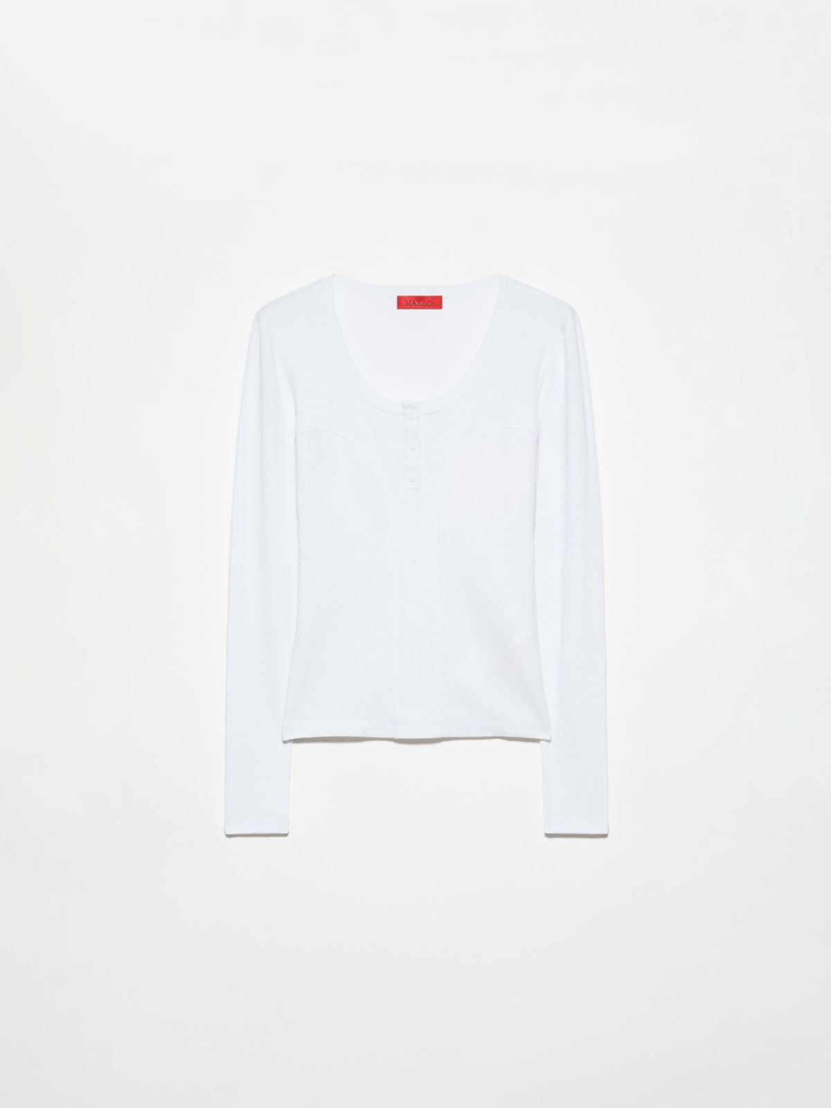 Slim-fit granddad top - OPTICAL WHITE - MAX&Co. - 5