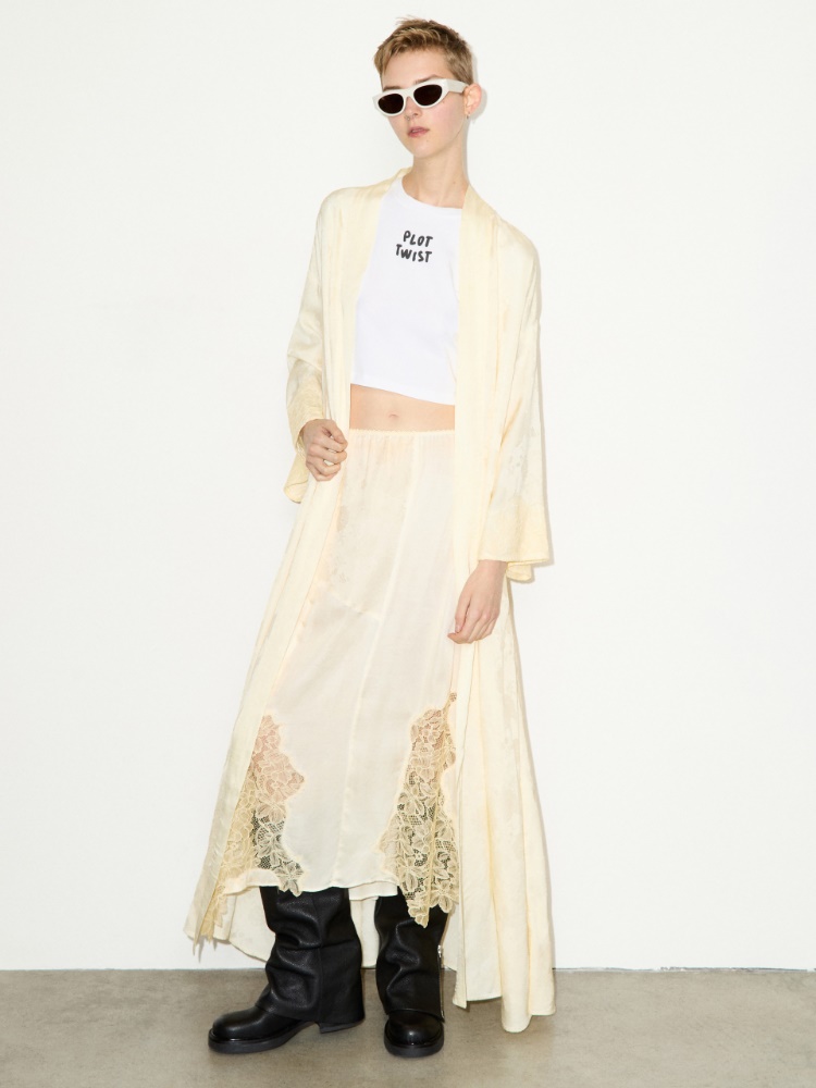 Slogan-print cropped T-shirt - MAX&Co. - 5