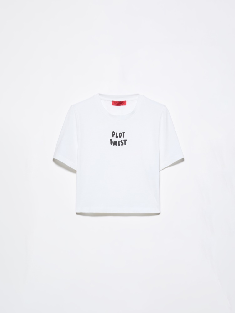 Slogan-print cropped T-shirt - MAX&Co. - 6