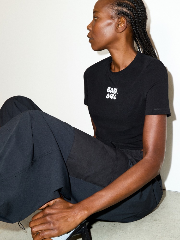 Slogan-print cropped T-shirt - MAX&Co. - 3