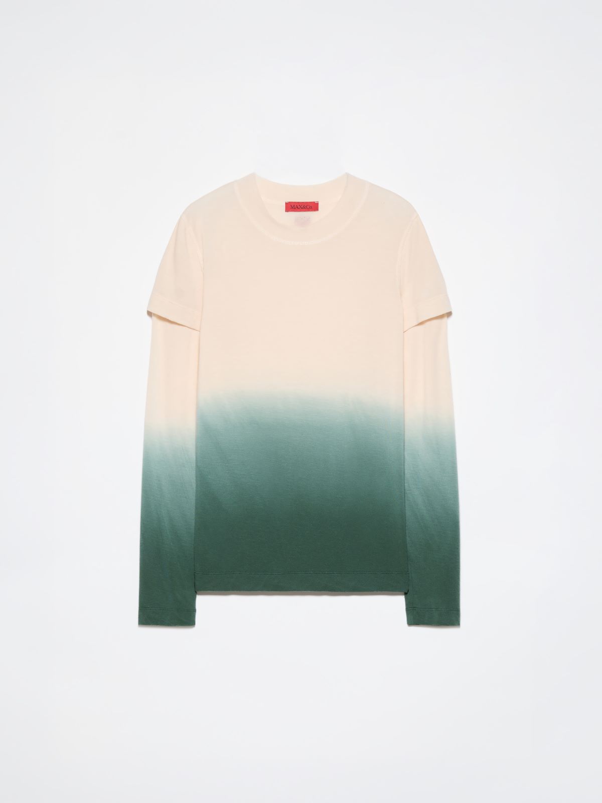 Layered jersey T-shirt - GREEN - MAX&Co. - 6
