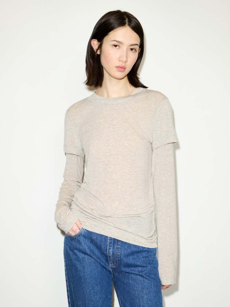 Layered jersey T-shirt - MAX&Co. - 3