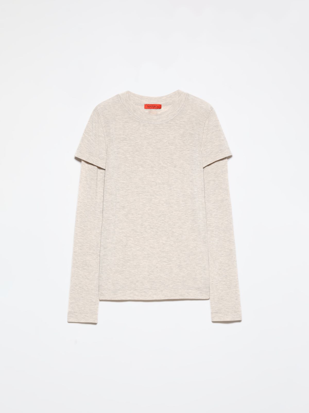 Layered jersey T-shirt - OFF-WHITE - MAX&Co. - 6
