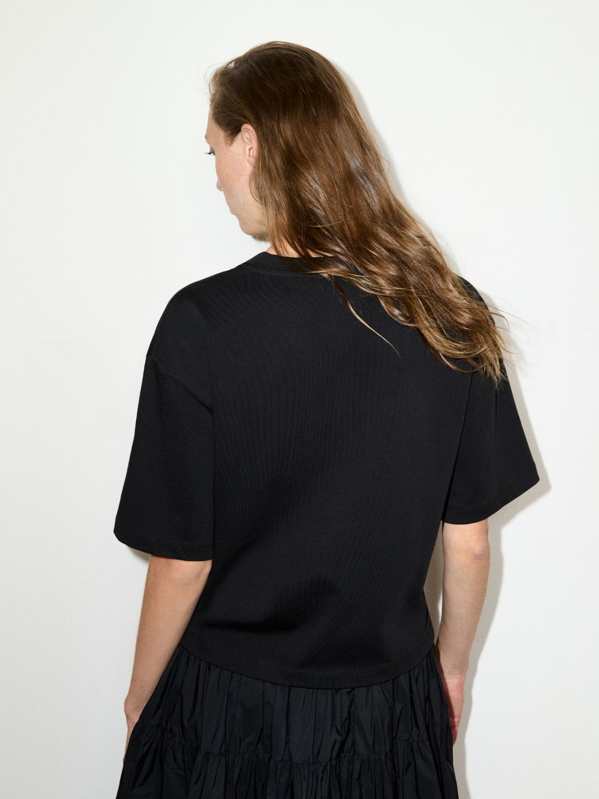 Slogan-print boxy-fit T-shirt - BLACK - MAX&Co.