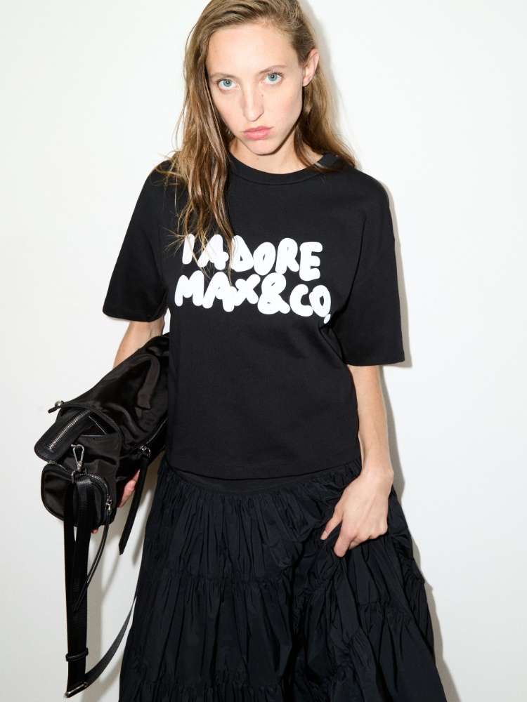 Slogan-print boxy-fit T-shirt - MAX&Co.