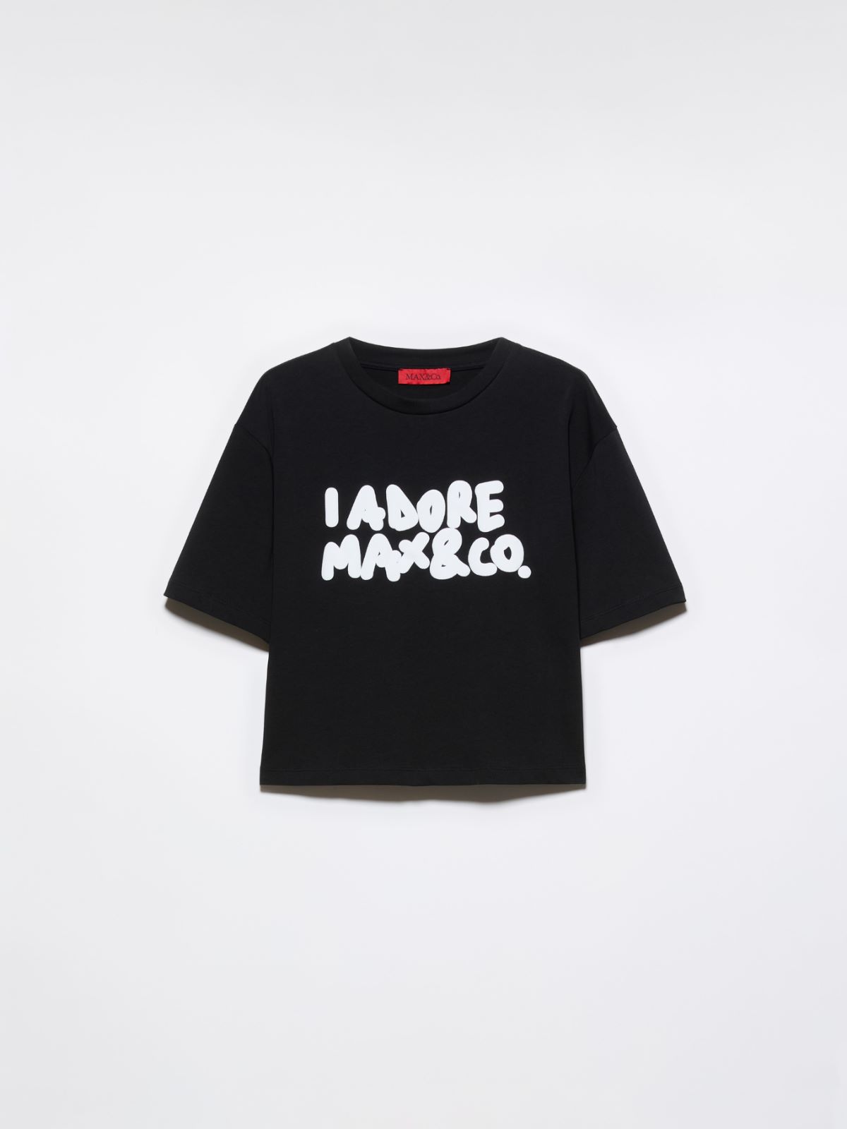 Slogan-print boxy-fit T-shirt - BLACK - MAX&Co.