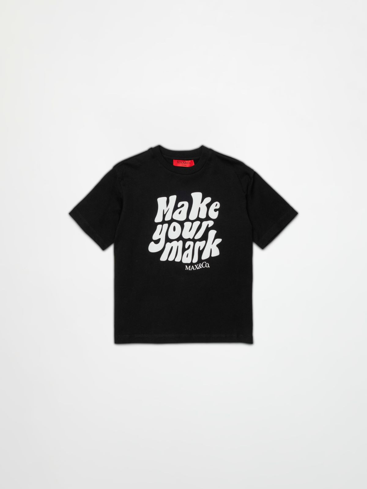 T-shirt with front print and logo KID - BLACK - MAX&Co.