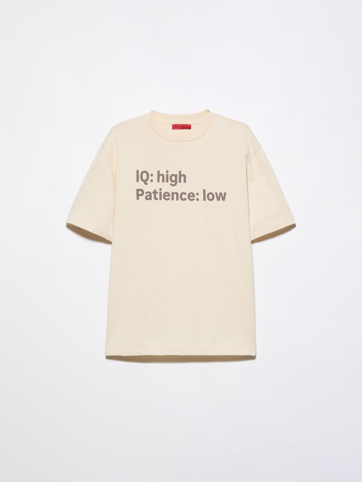 T-shirt coupe ample avec texte imprimé - LAIT - MAX&Co.