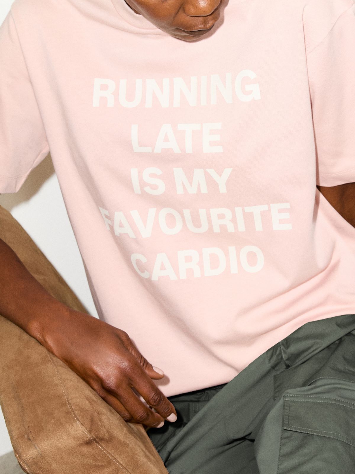 Slogan-print loose-fit T-shirt - POWDER - MAX&Co. - 4