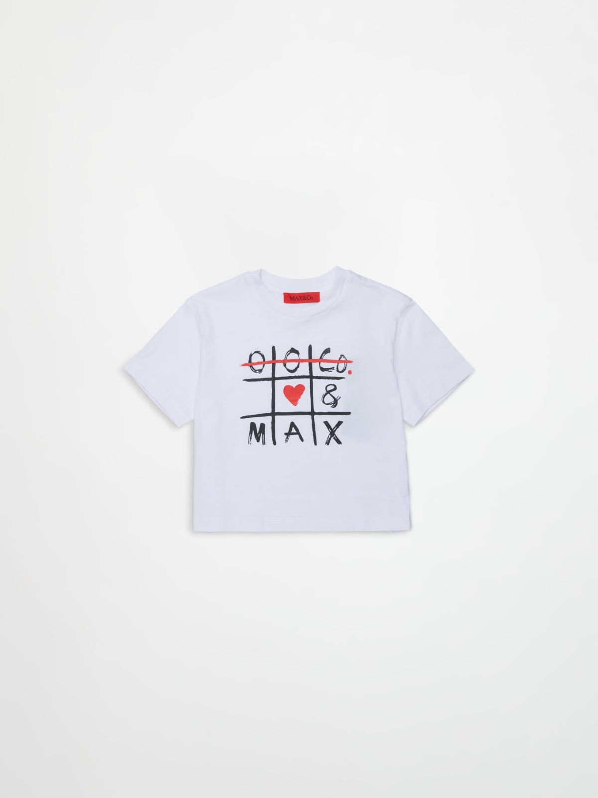 T-shirt col ras du cou avec logo KID - BLANC - MAX&Co.