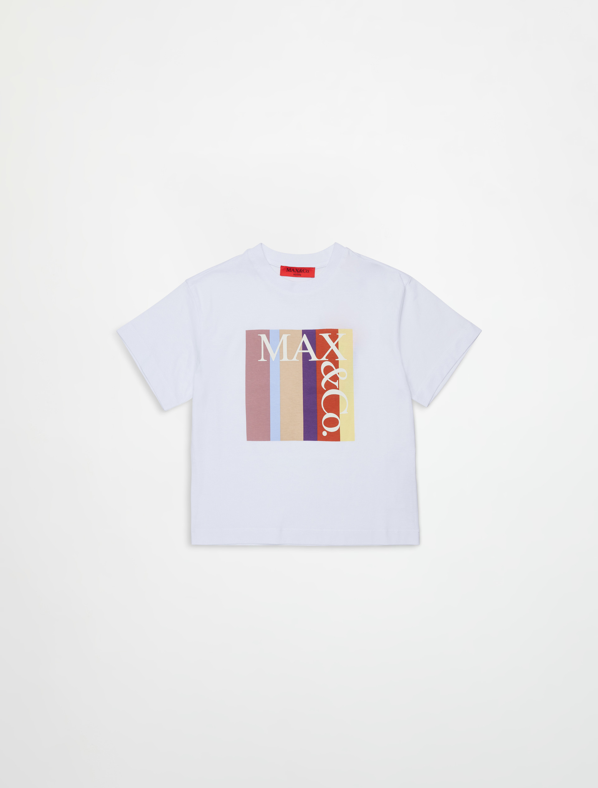 T-shirt avec logo multicolore sur le devant KID - MAX&Co.